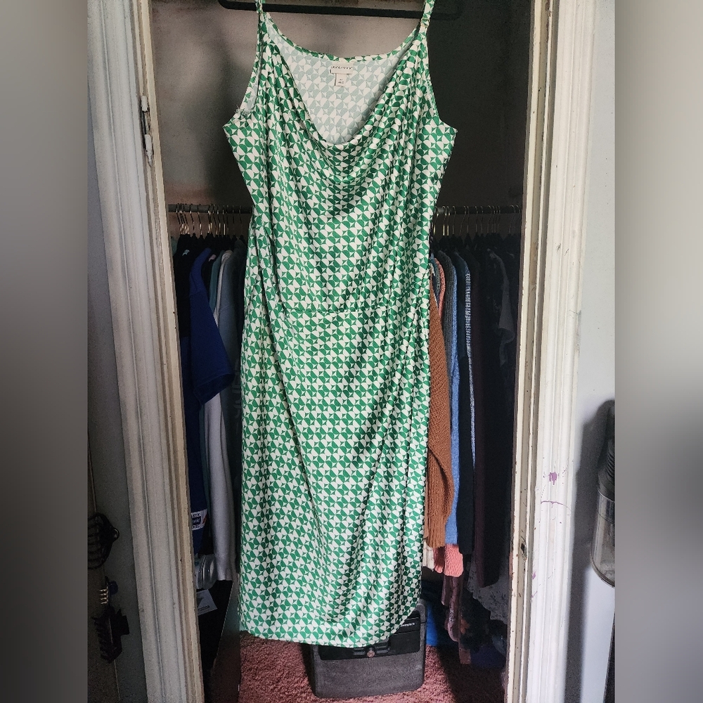 Ava and Viv Green satin dress